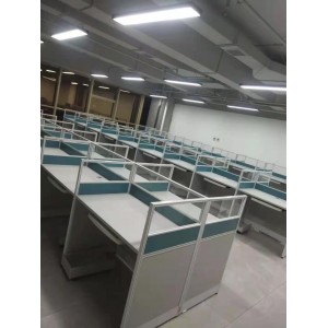 玻璃屏風辦公桌現(xiàn)代卡座辦公家具組合電腦桌隔斷卡座